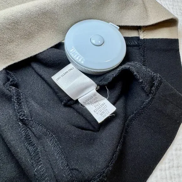 Banana Republic Sloan Colorblock Dress Black Cream Women’s 2P Petite Officewear - Picture 15 of 16